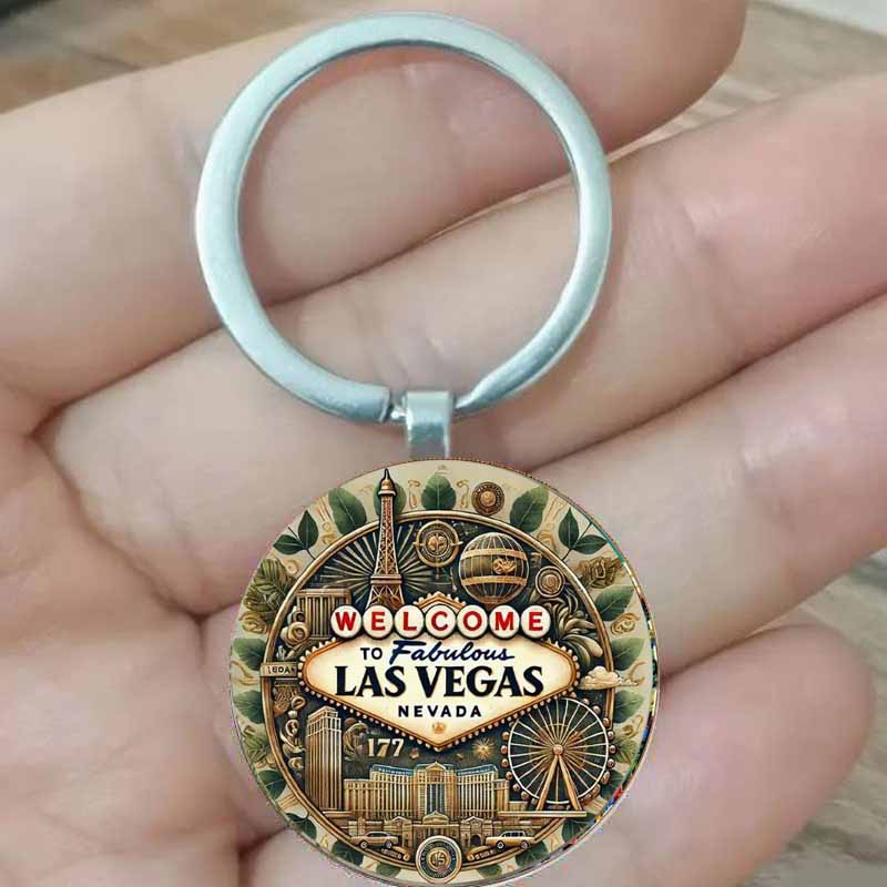 Vintage Fashion Ideas - Vintage Las Vegas anahtarlık, eşsiz hediye