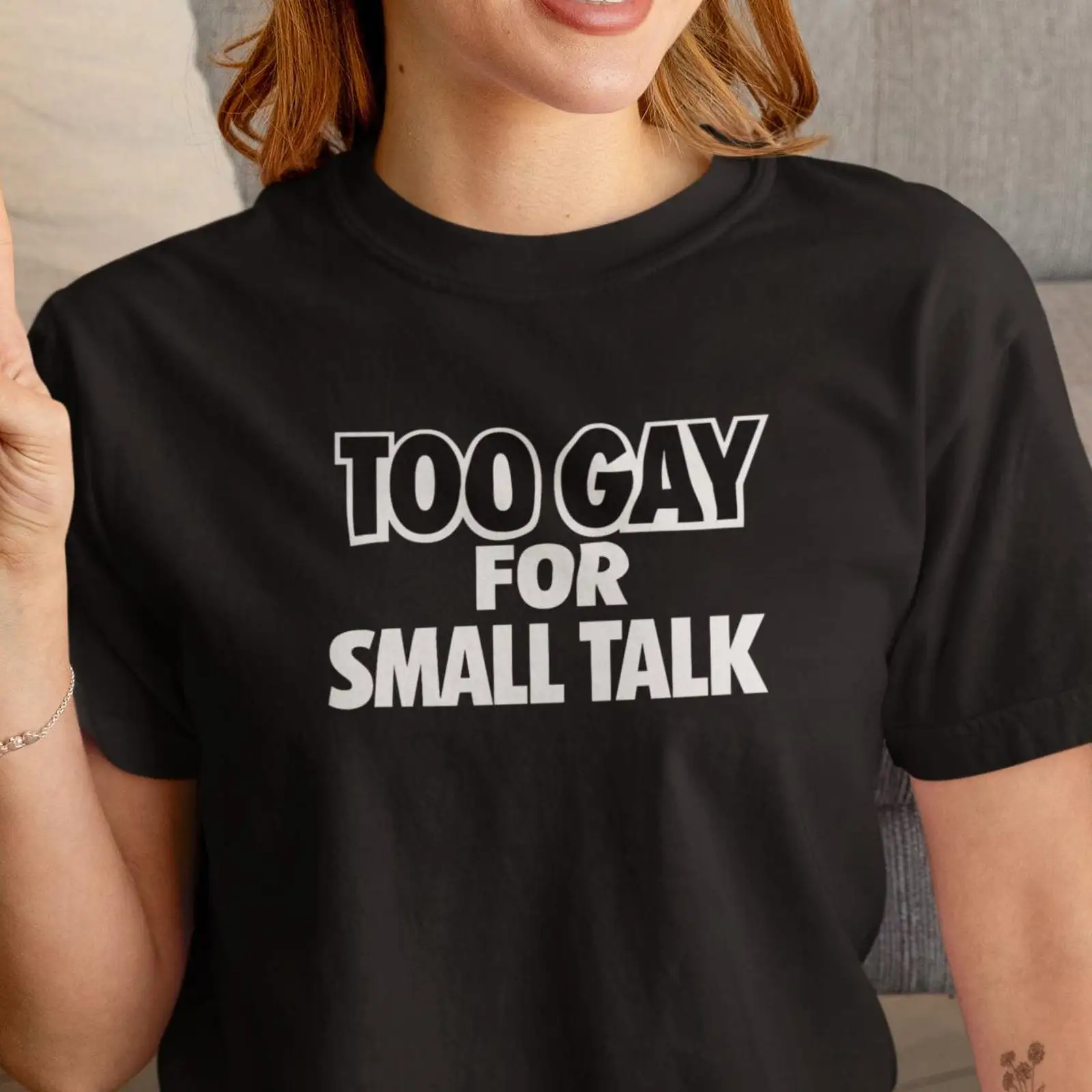 Vintage Queer Fashion - Too Gay For Small Talk Tişört