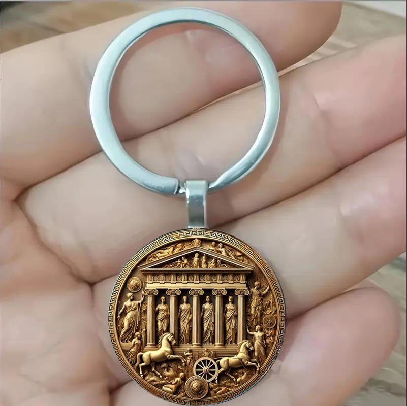 Vintage Fashion History - Antik Yunan mitolojisi dairesel Yunan tapınağı
