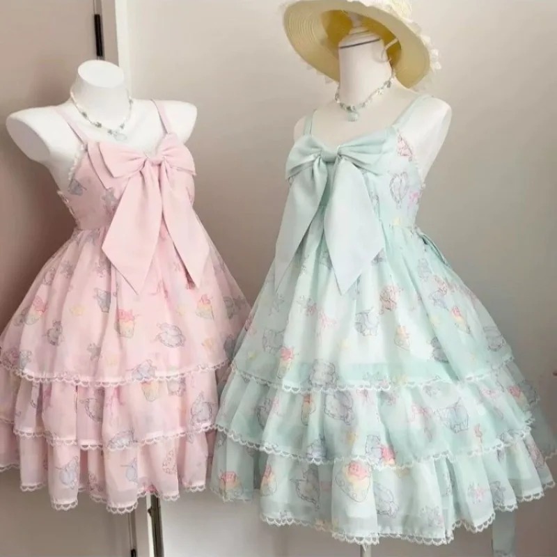 Vintage Y2K - Yazlık Kawaii Tatlı Japon Lolita Mini