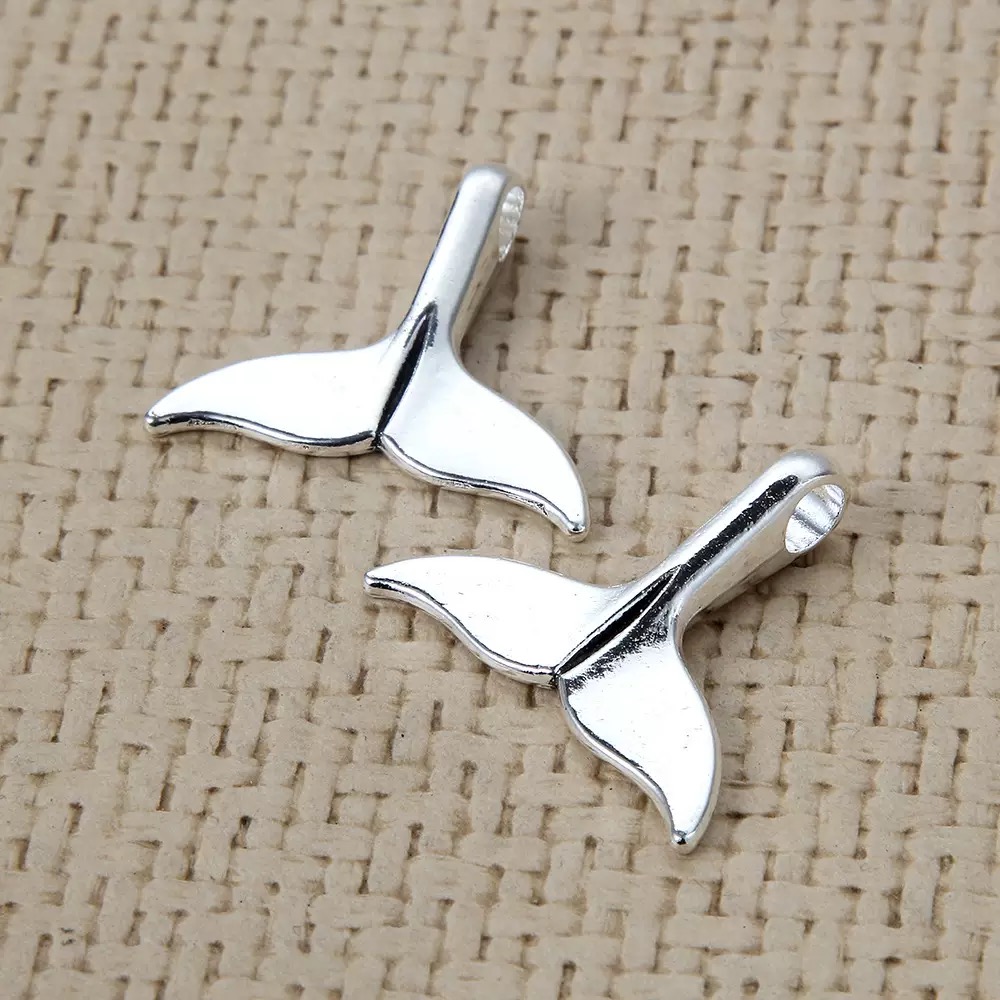 Vintage Fashion Jewelry - 5/10 adet antika gümüş kaplama balina