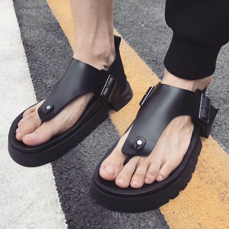 Vintage Fashion Rome - Yaz Erkek Moda Kalın Platform Flip