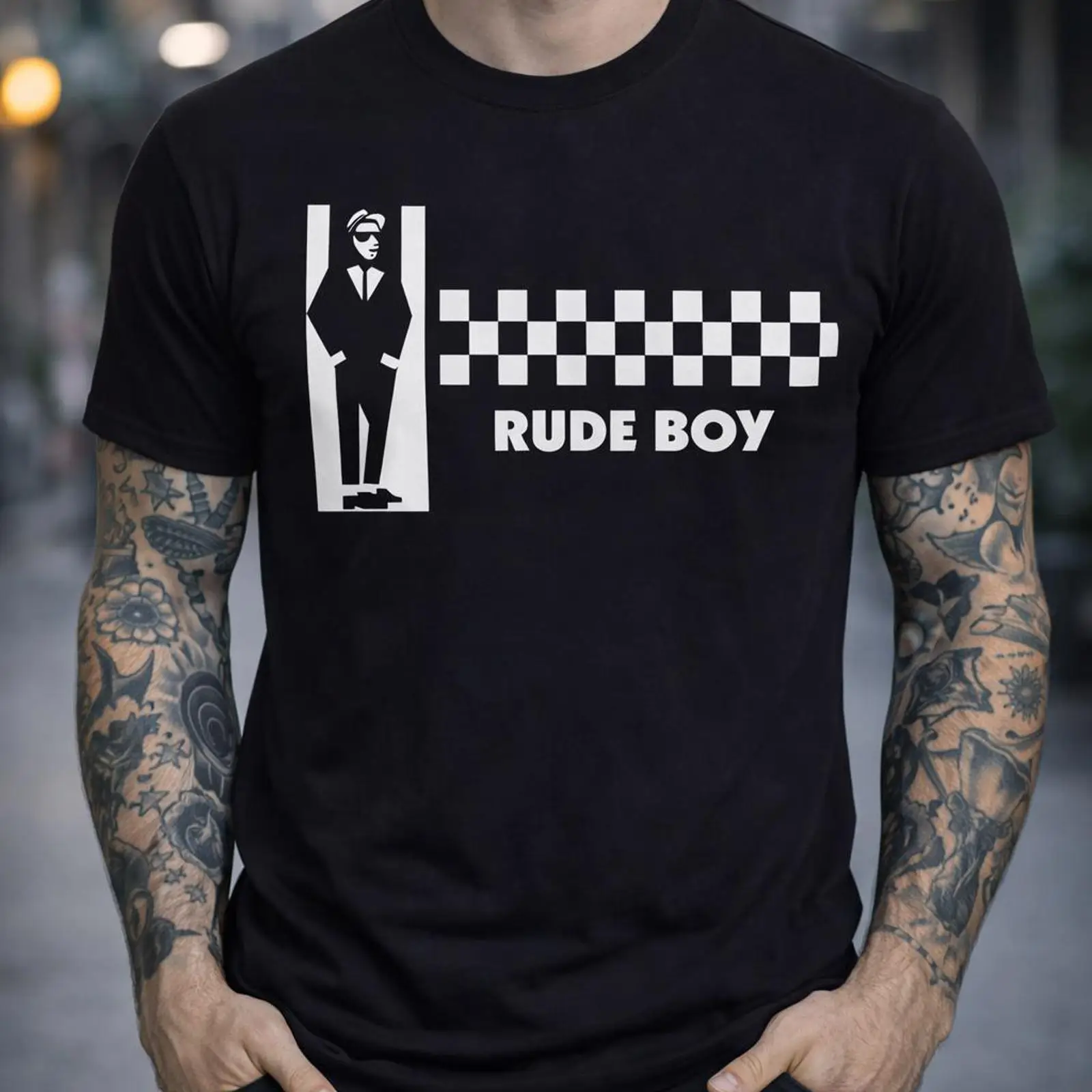 Vintage Fashion Revival - Rude Boy 2Tone Ska Tişört Klasik
