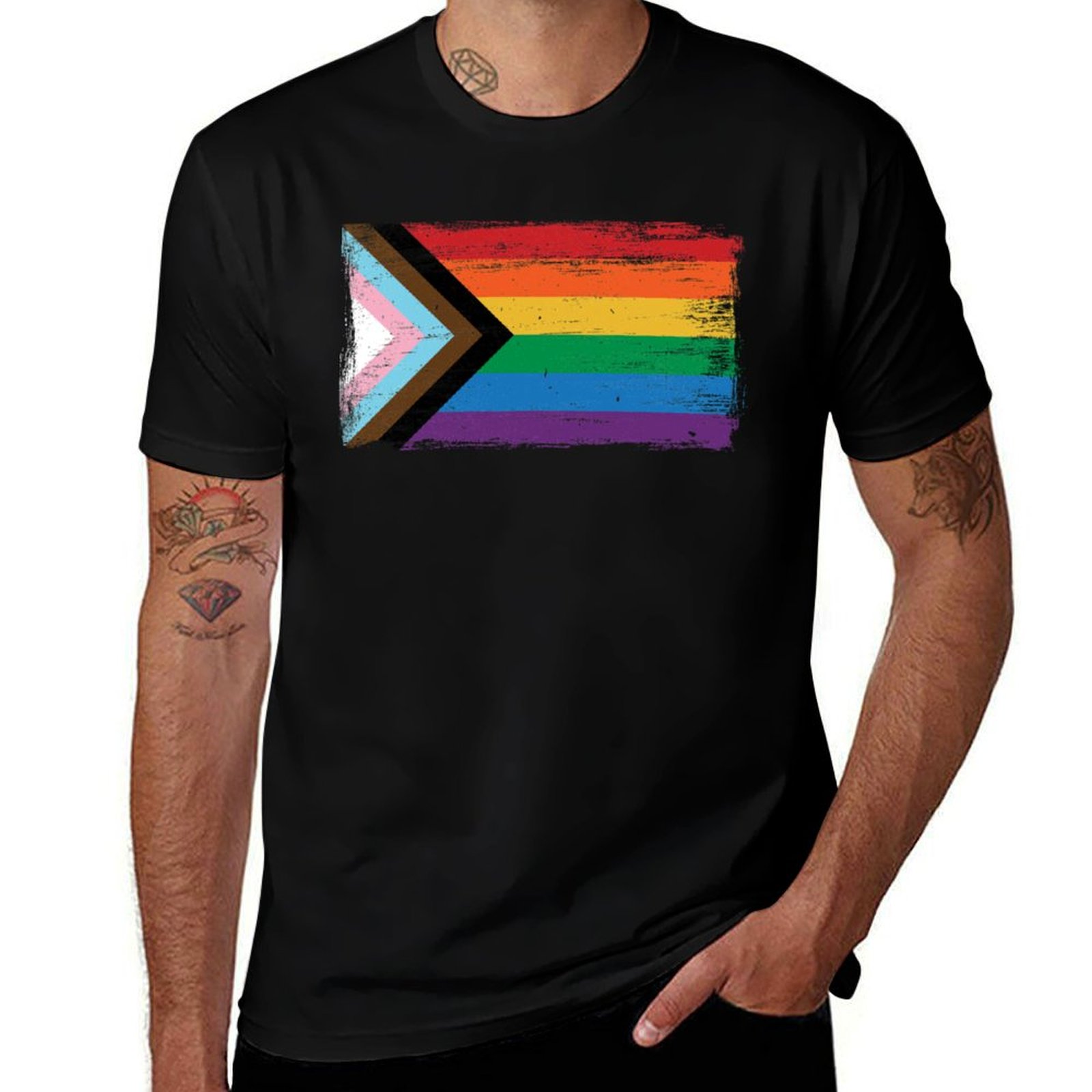 Vintage Queer Fashion - LGBTQ - İlerleme Gururu Bayrağı -
