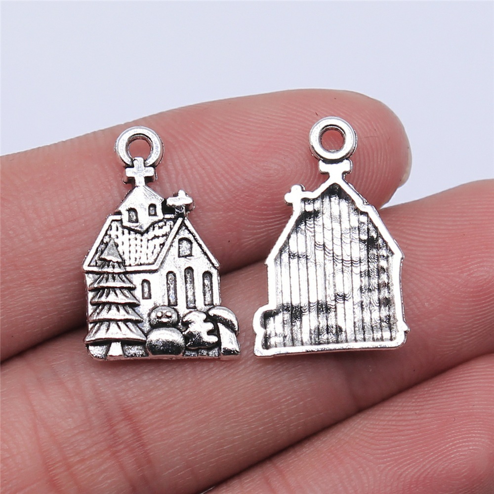 Vintage Fashion Houses - WYSIWYG 10 adet 21x14mm antik gümüş