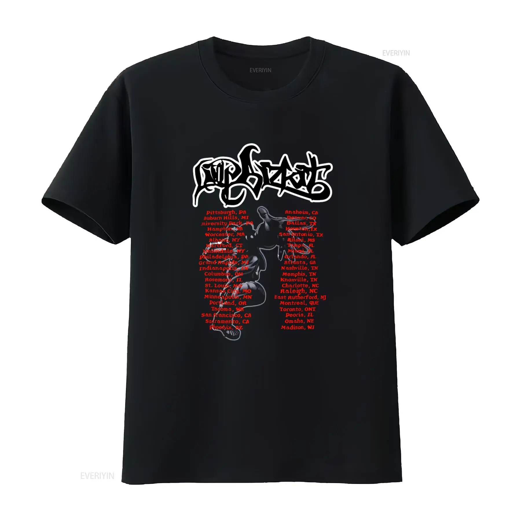 Vintage Fashion Ideas - Limp Bizkit Band Tour Siyah Pamuklu