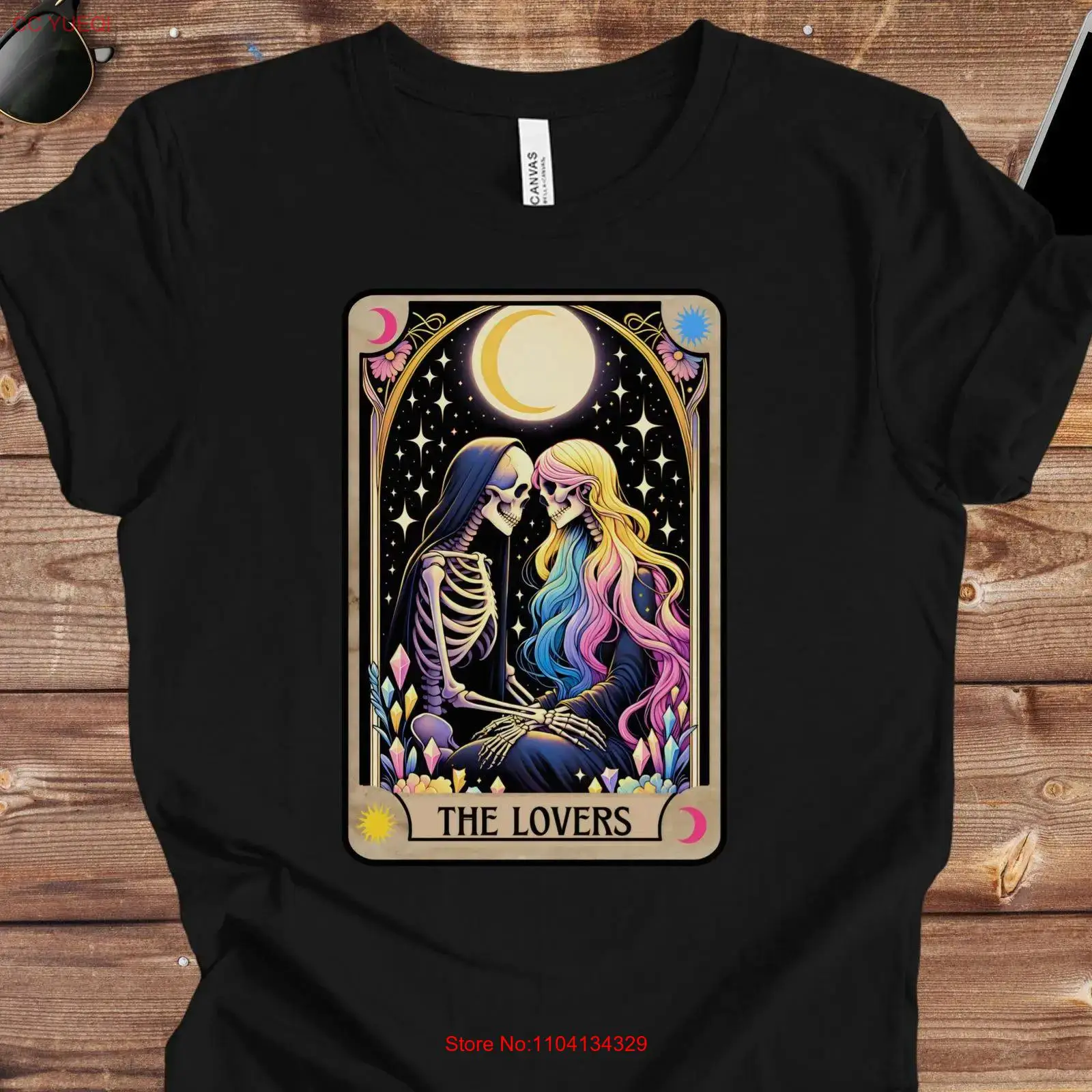 Vintage Queer Fashion - Panseksüel Tarot Kartı Tişörtü Bayrak Renkleri
