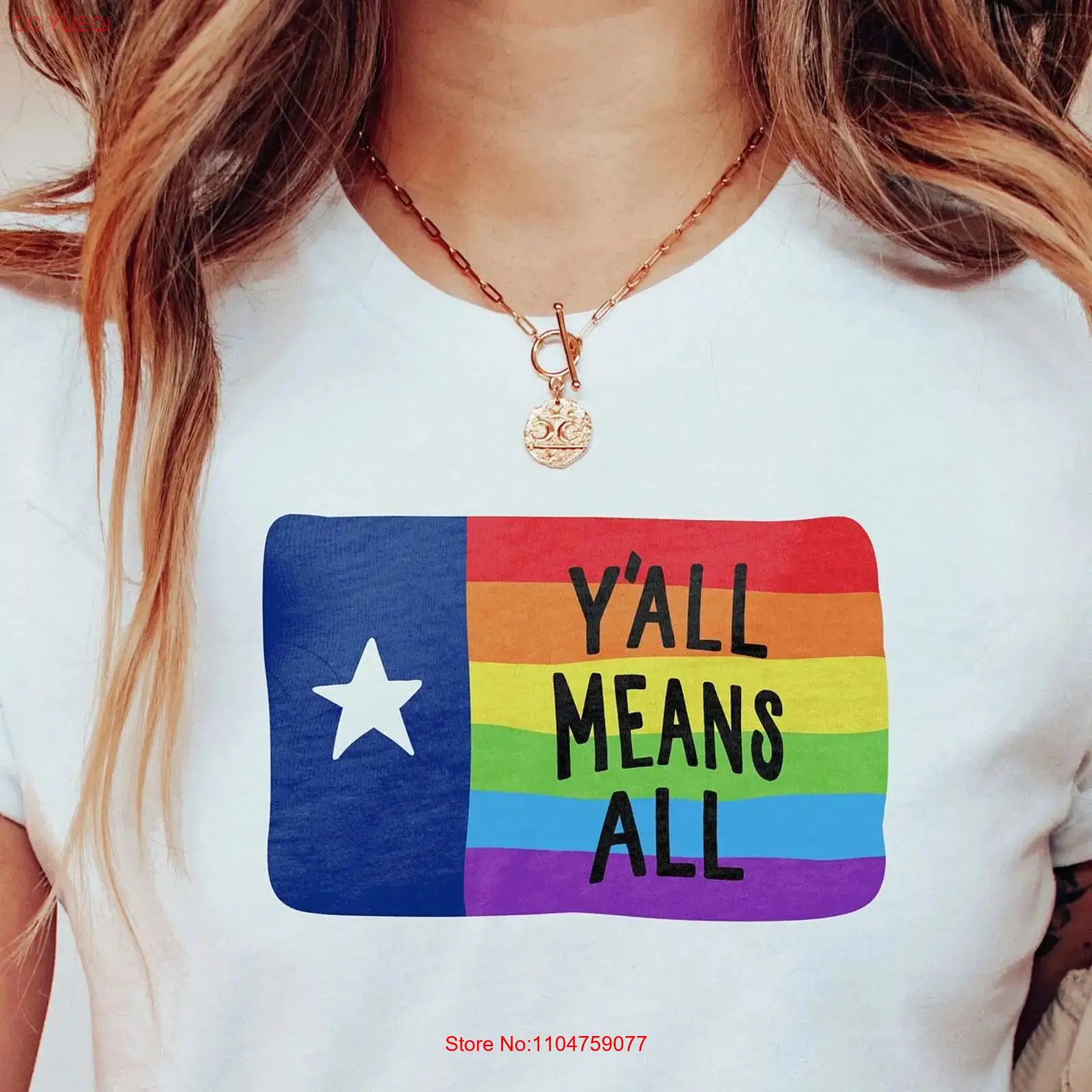 Vintage Queer Fashion - Yall Means Texas Tişörtü Queer LGBTQ
