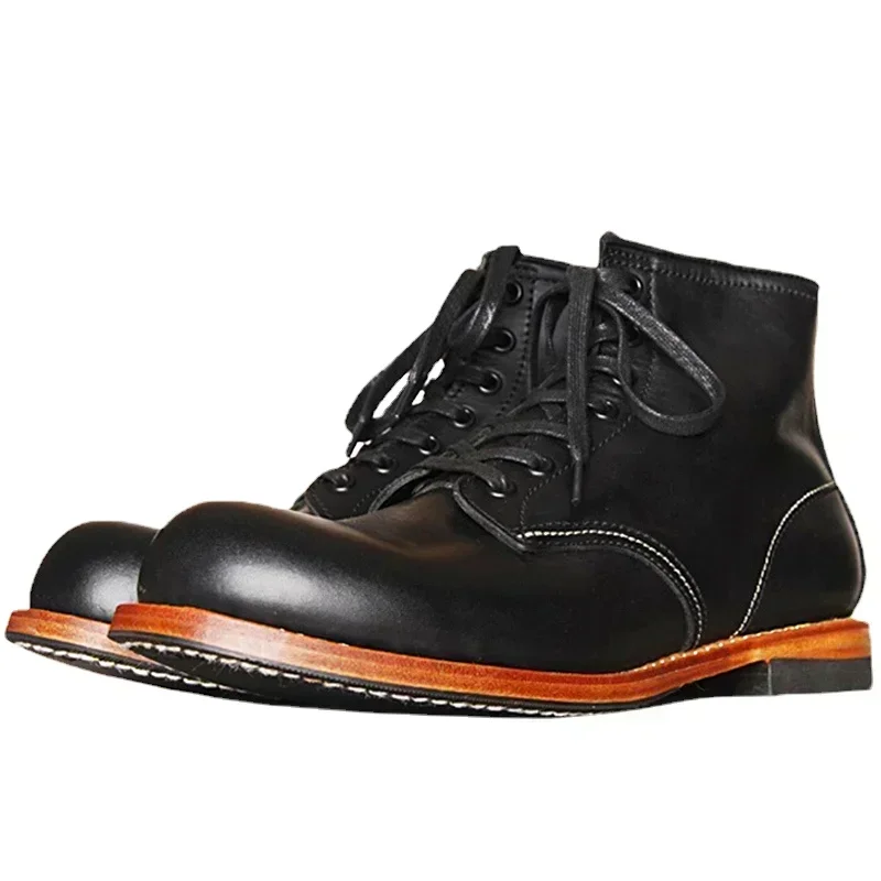 Vintage Fashion For Men - Vintage Erkekler Goodyear-Welted Hakiki Deri Çizmeler
