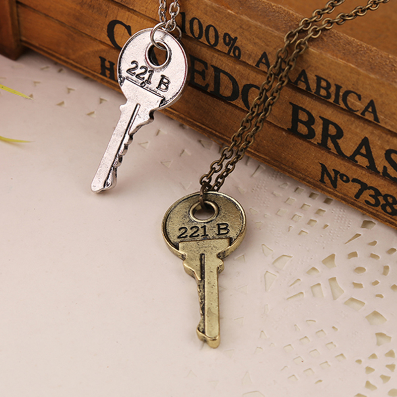 Vintage Fashion Houses - Sherlock 221b ev anahtar kolye Vintage