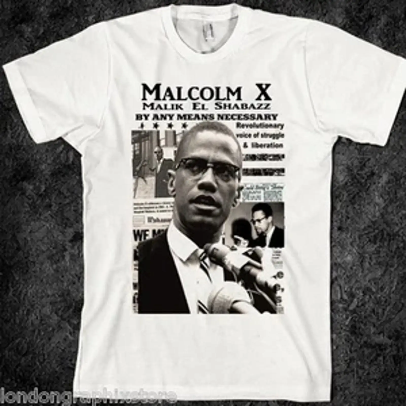 Malcolm X Tişört Siyah Tarihle - Vintage Fashion History incelemesi ve fiyatı