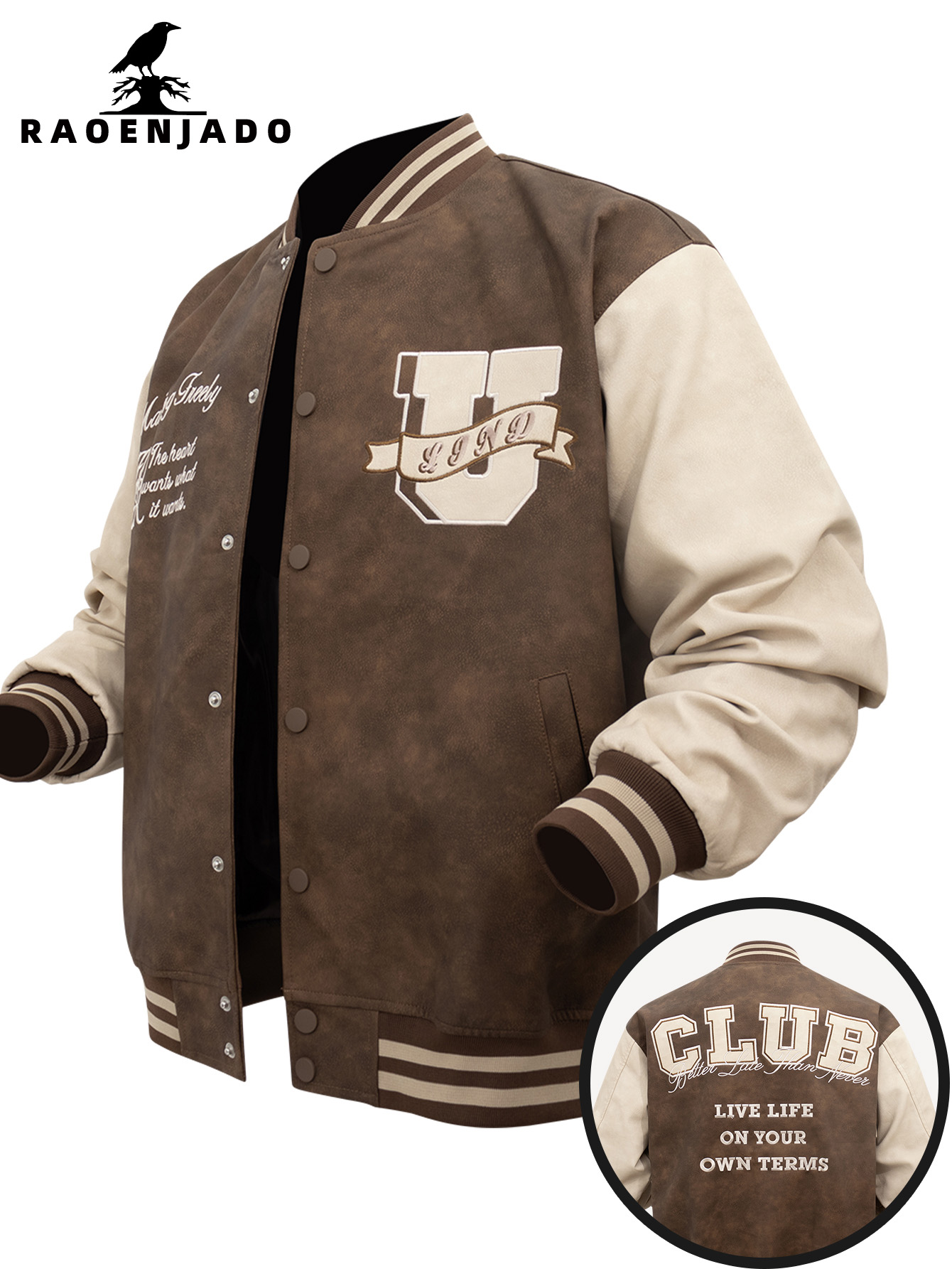 Erkek PU Suni Deri Ceket Vinta - Varsity Jacket Wool incelemesi ve fiyatı