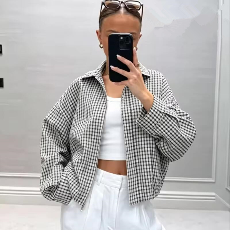Ekose Bombacı Ceket Kadın Demi - Varsity Jacket Wool incelemesi ve fiyatı