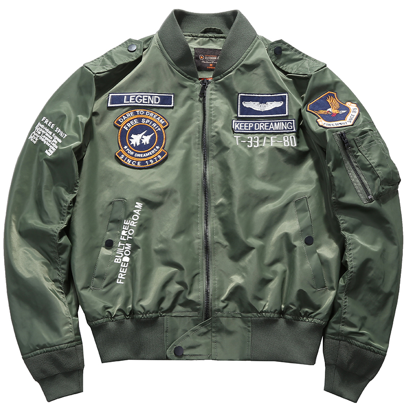 Erkek bahar taktik ordu MA-1 u - Varsity Jacket Wool incelemesi ve fiyatı
