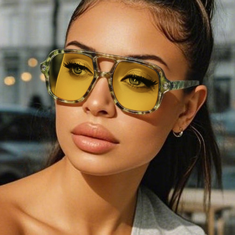 Popüler Moda Çift Köprülü Kare - Vintage Fashion Trends incelemesi ve fiyatı
