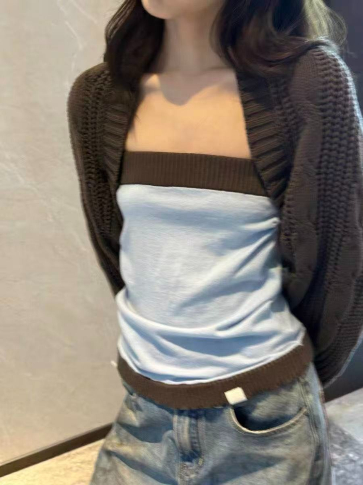 Y2K Estetiği İki Parçalı Örme  - Crop Cardigan Vintage incelemesi ve fiyatı