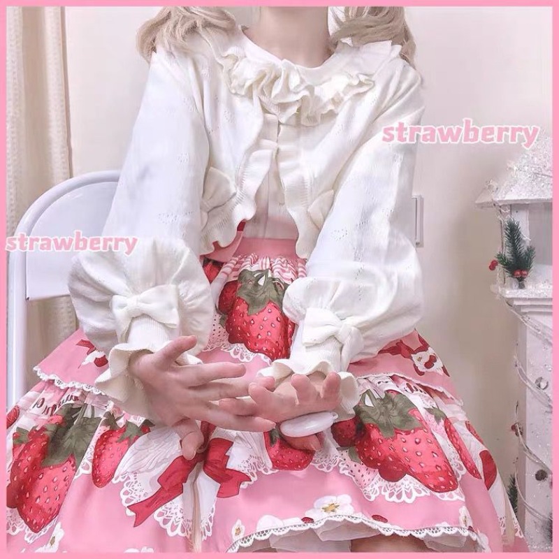 Japon Lolita Kalp Kesimli Örgü - Crop Cardigan Vintage incelemesi ve fiyatı