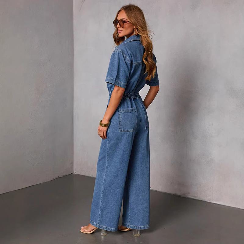 Retro Moda Kısa Kollu Denim Tu - Vintage Fashion Trends incelemesi ve fiyatı